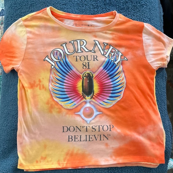 Journey Don’t Stop Believin’ Tour Tie Dye Shirt M(7-9) - Picture 1 of 4
